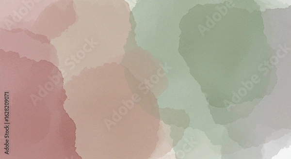 Fototapeta 柔らかな色合いの水彩ミニマル抽象背景
