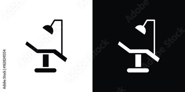 Obraz Dentist chair icon design. vector graphics in flat.