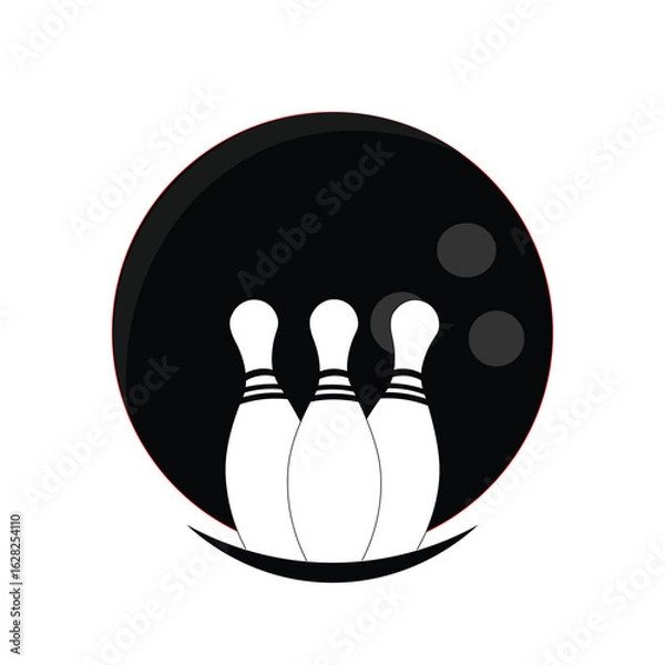 Obraz Simple bowling sports vectors are cool and elegant. Suitable for use as your creation material	