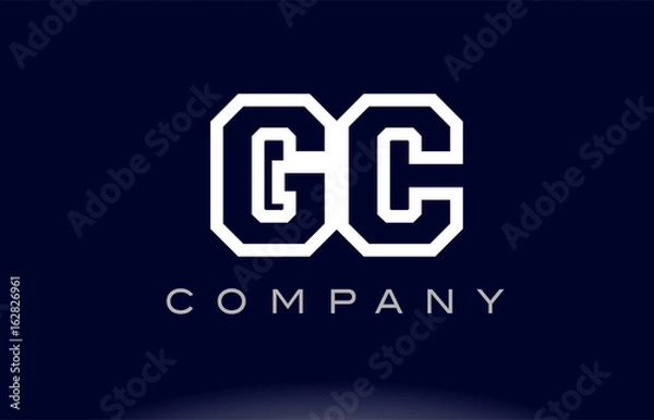 Fototapeta GC G C  alphabet letter logo icon company