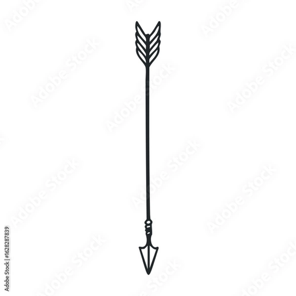 Obraz Archery action arrow shot in natural environment dynamic viewpoint focus on precision. Vector illustration