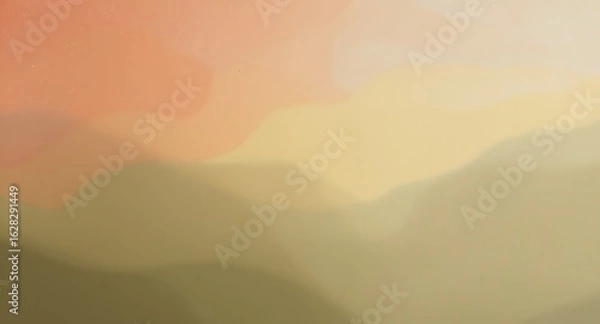 Fototapeta Soft abstract gradient background transitioning between warm shades of orange, yellow, and green, creating a gentle and calming atmosphere, perfect for design and creative projects.