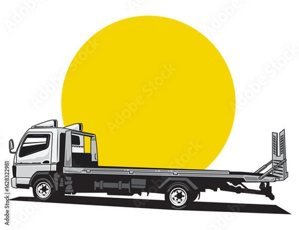Fototapeta isolated towing car design vector illustration graphic