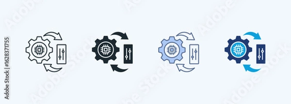 Obraz Automatic Control Multiple Style Icon Collection