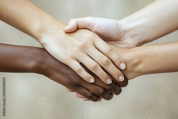 Fototapeta Human hands diversity high resolution picture