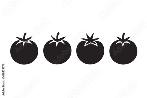 Obraz Various tomato silhouette icon graphics