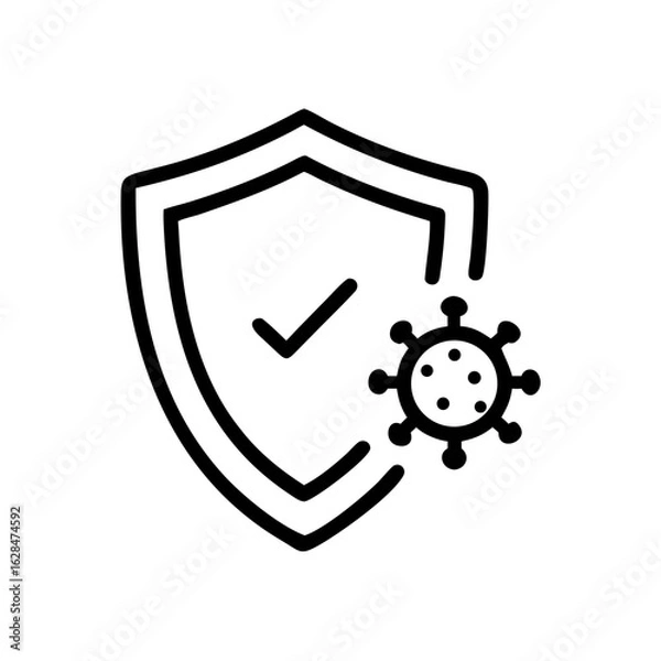 Fototapeta security shield icon