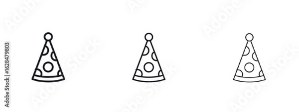 Fototapeta Birthday hat icon vector design template simple and clean