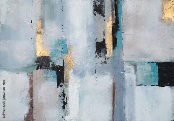 Fototapeta Abstract colorful oil painting on canvas texture. Hand-drawn brush stroke, oil painting background. Modern Art Oil Paintings. Abstract modern art for background