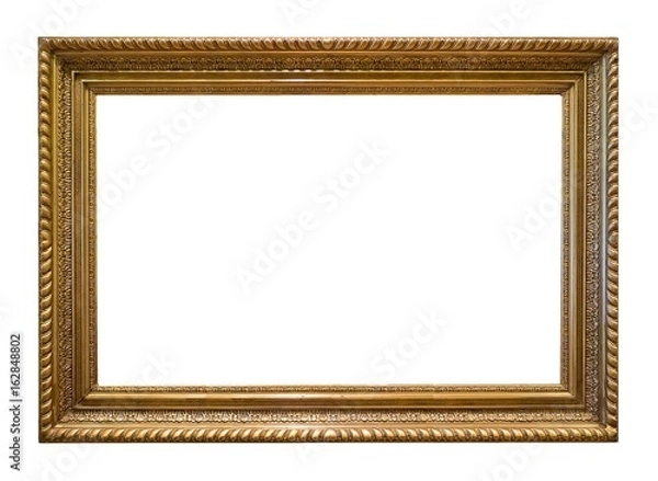 Fototapeta Gold frame for paintings, mirrors or photos or background