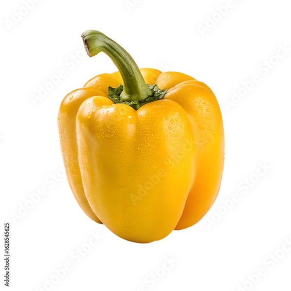 Obraz yellow Bell Pepper Isolated on White Background – Studio Product Photo