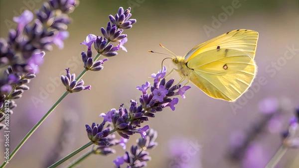 Obraz butterfly on lavender flower