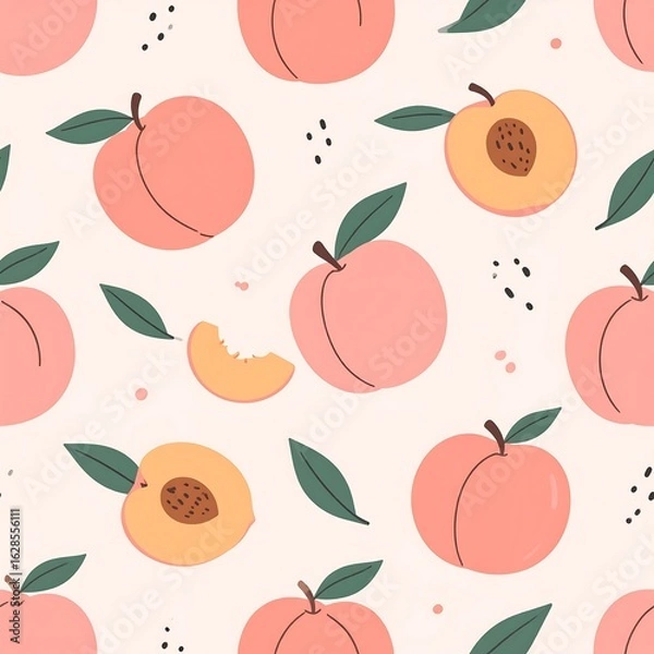 Obraz Peach fruit pattern