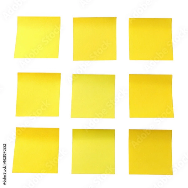 Fototapeta  Yellow post it notes [Transparent Background PNG]