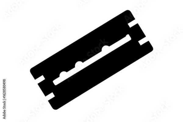 Obraz Razor Blade Icon – Black Vector Illustration

