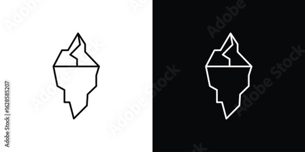 Fototapeta Iceberg icon vector illustration sign symbol. linear design