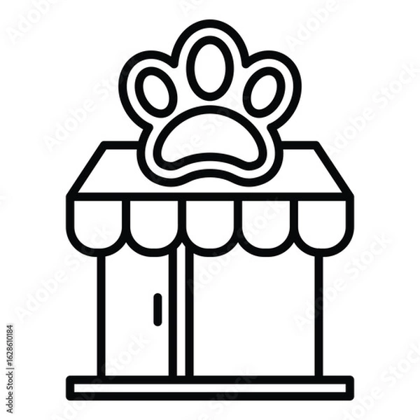 Obraz Pet shop icon vector design template