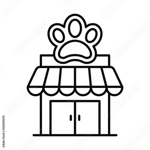 Obraz Pet shop icon vector design template