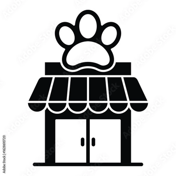 Obraz Pet shop icon vector design template