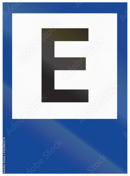 Fototapeta Parking zone informational sign used in Argentina