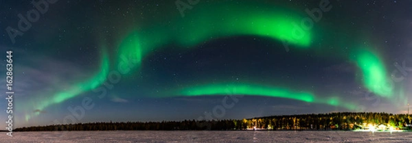 Obraz aurora borealis panorama