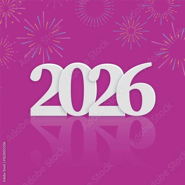 Obraz 2026 New Year Celebration Vector