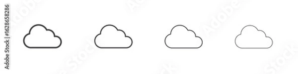 Obraz Cloud icon outlines - vector simple illustration