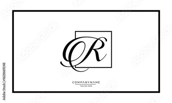 Obraz Alphabet letters R or RR logo monogram