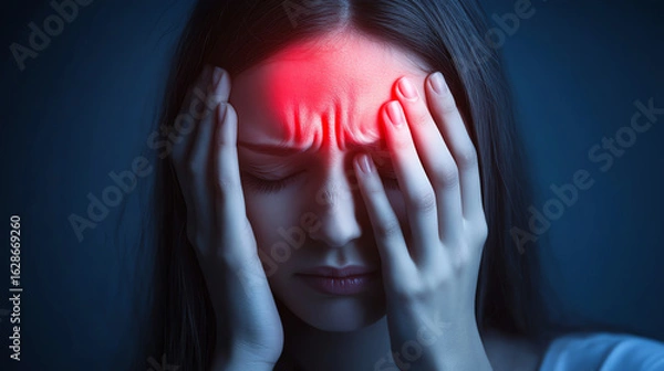 Fototapeta Types of headaches comparison