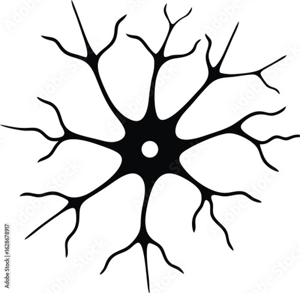 Obraz neuron synapse diagram on white background.eps