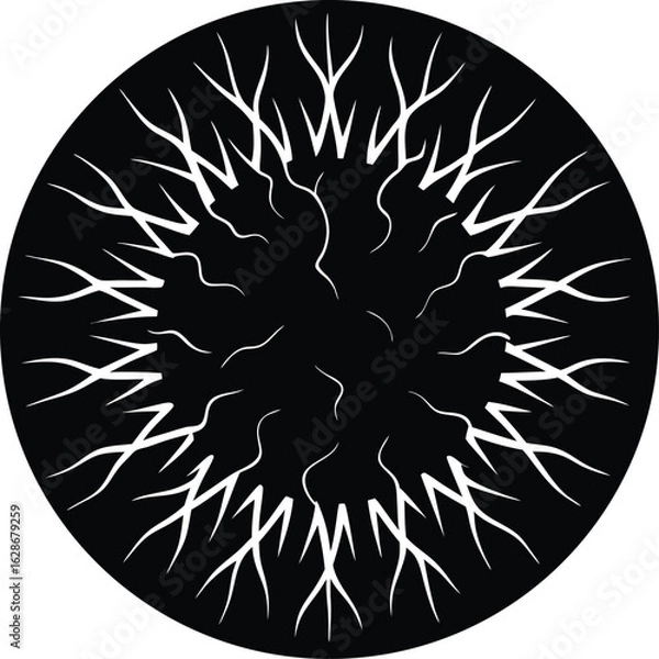 Obraz plasma ball filament on white background.eps