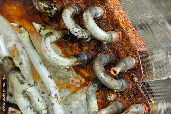 Obraz Rusty and leak fan coil unit