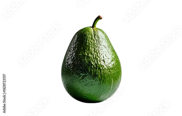 Fototapeta One whole avocado isolated on white background 