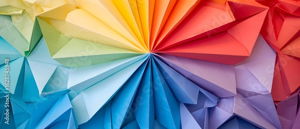 Fototapeta abstract background with colorful triangles