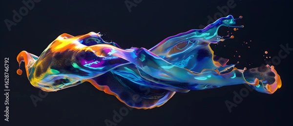 Fototapeta abstract blue background with smoke