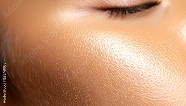 Fototapeta Closeup of Skin Texture with an Eye and Eyelash