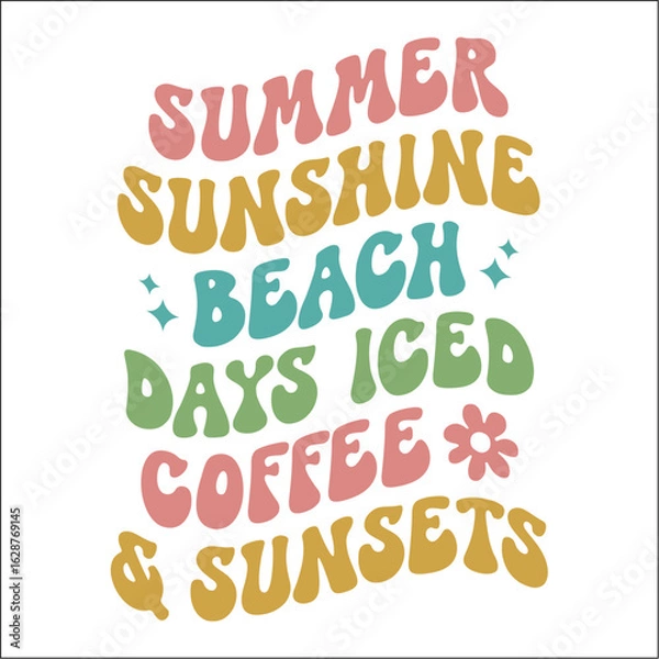 Fototapeta Retro Summer EPS Design ,Summer EPS Cut file, 