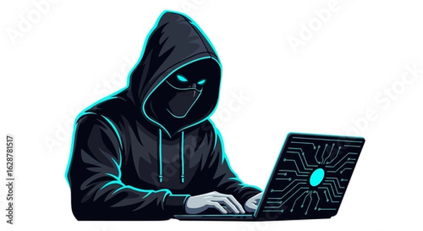 Obraz hacker with laptop