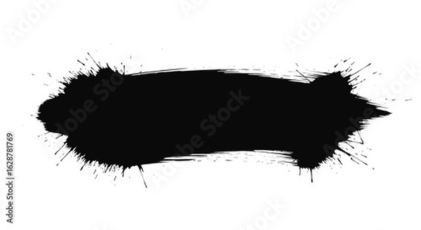 Obraz ink, grunge, paint, splash, vector, splatter, splat, black