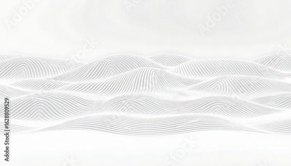 Fototapeta White wave field
