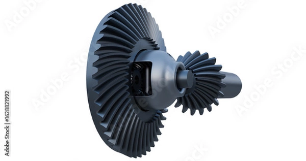 Fototapeta close up view of differential gear; ring gear assembly; Power transmission gear; Industrial Bevel gears