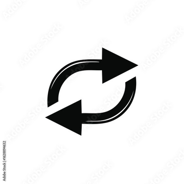 Obraz Stylized Arrows Circulating, Indicating Recycle, Update, Synchronization, Refresh or Rotation Loop