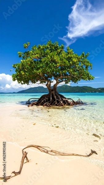 Fototapeta Tropical beach tree