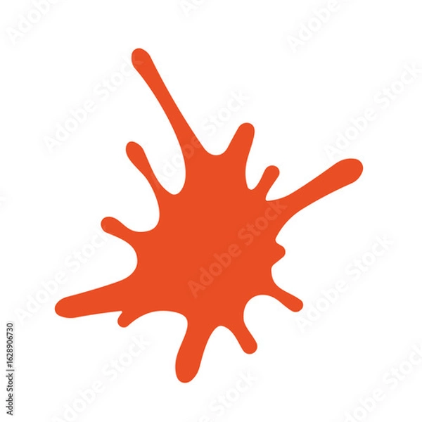 Fototapeta Editable Vector Ink Splashes. Paint Splat Elements in Bright Colors for Artistic Backgrounds, Web Design, and Creative Graphic Work