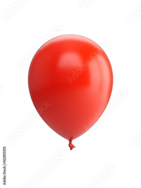 Obraz 3D Rendering red Balloon Isolated on white Background