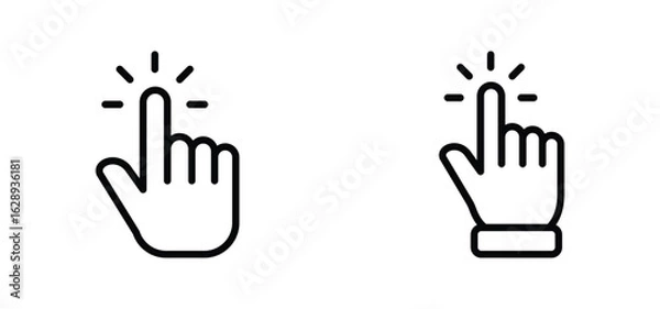 Fototapeta hand clicks icon. pointer icon vectors