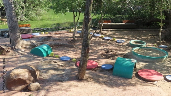 Obraz children playing on playground