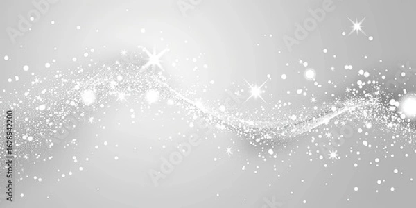 Obraz Silver sparkle wave background, festive design