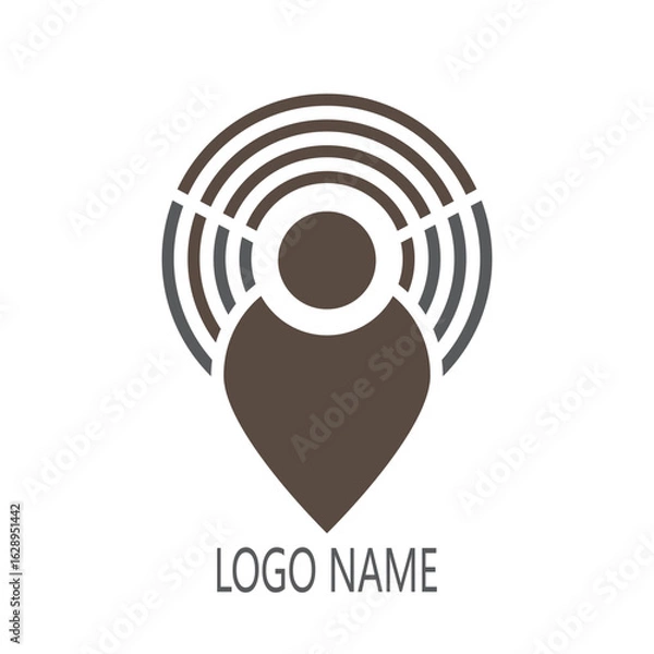 Obraz Spread your influence wave oscillation pattern vector logo icon