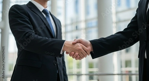 Obraz Business handshake for agreement and partnership concept. 3
